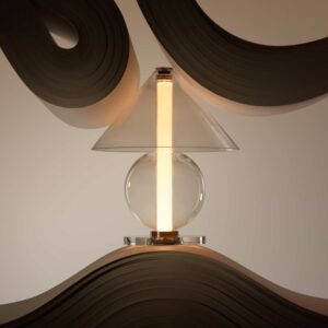 lampa stołowa Fragile Marset Lampy Ramko Migdałowa