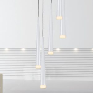 Biała lampa wisząca stylo 5 Azzardo, idealna do salonu. Sklep Lampy Ramko ul. Migdałowa 3 w Warszawie